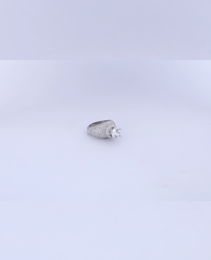 Solitaire Ring with White sapphire colour Cubic  Zirconia Stone