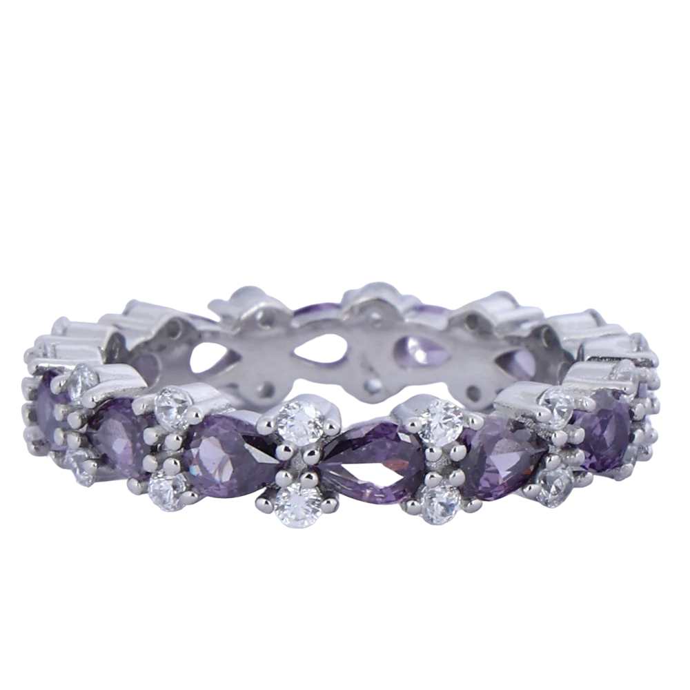 Ladies Colour Band with Purple colour Amethyst Stone Pattern 1