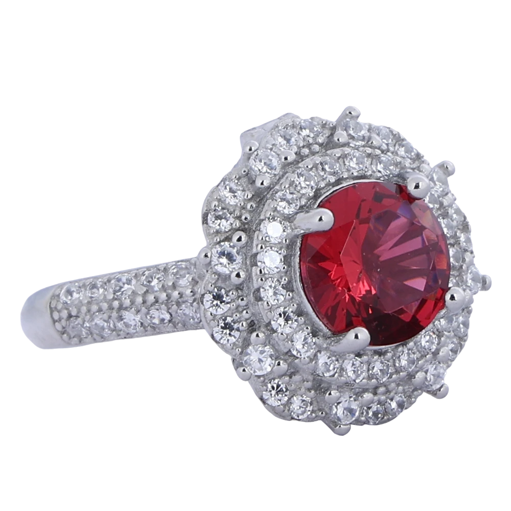 Fancy Ladies Ring with Red colour Ruby Stone