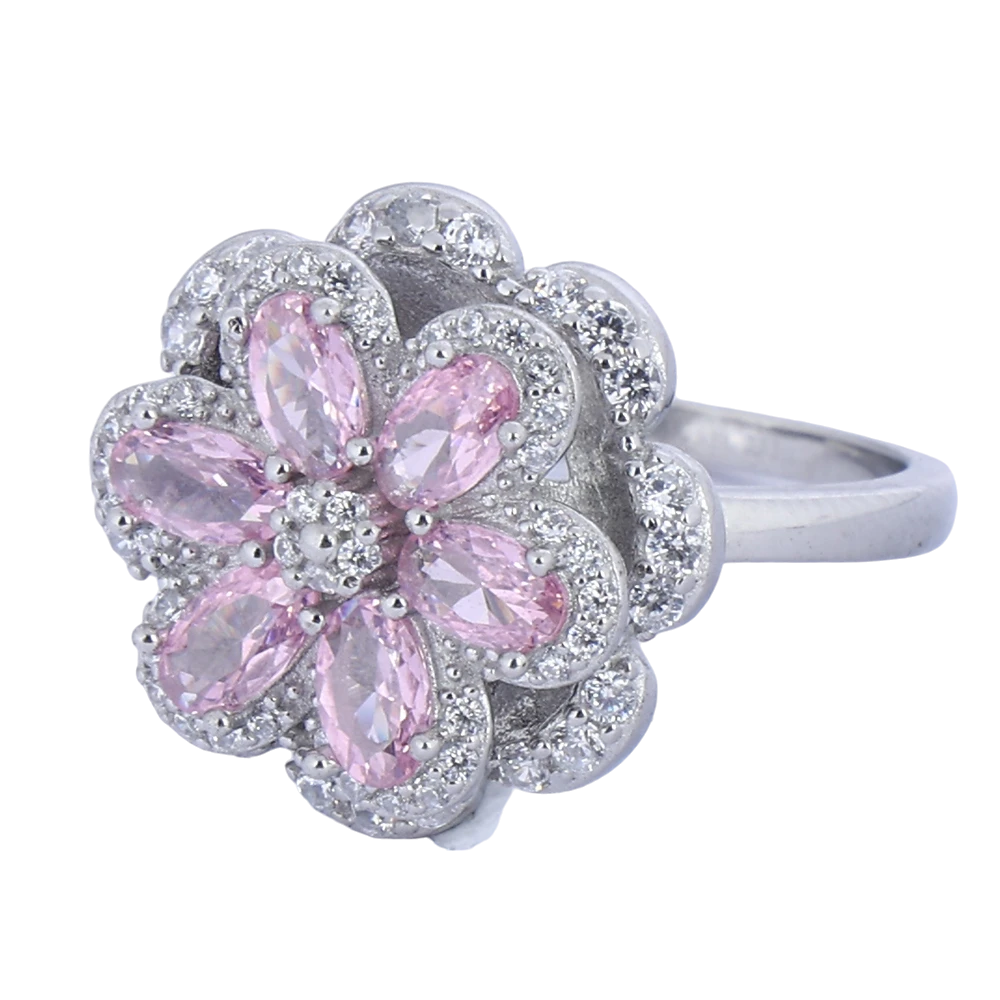 Fancy Ladies Ring with Pink colour Sapphire Stone