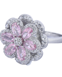 Fancy Ladies Ring with Pink colour Sapphire Stone