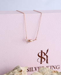 SK Pendant Chain with White colour Micro Stone H