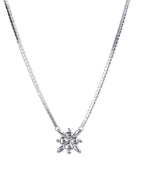 SK Pendant Chain with White colour Cubic Zirconia Stone Pattern 1