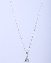 SK Pendant Chain with White colour Enamel Stone L