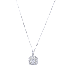 SK Pendant Chain with White colour Sapphire Stone 10g