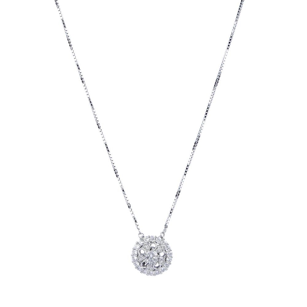 SK Pendant Chain with White colour Sapphire Stone 5g