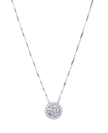 SK Pendant Chain with White colour Sapphire Stone 5g