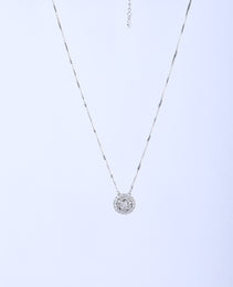 SK Pendant Chain with White colour Sapphire Stone 5g