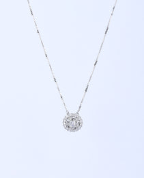 SK Pendant Chain with White colour Sapphire Stone 5g