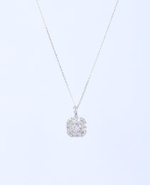 SK Pendant Chain with White colour Sapphire Stone 10g