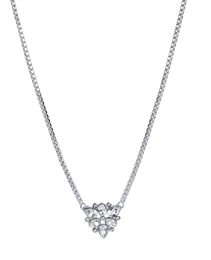 SK Pendant Chain with White colour Cubic Zirconia Stone Pattern 1