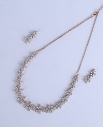 Premium Neckles with White colour Cubic Zirconia Stone