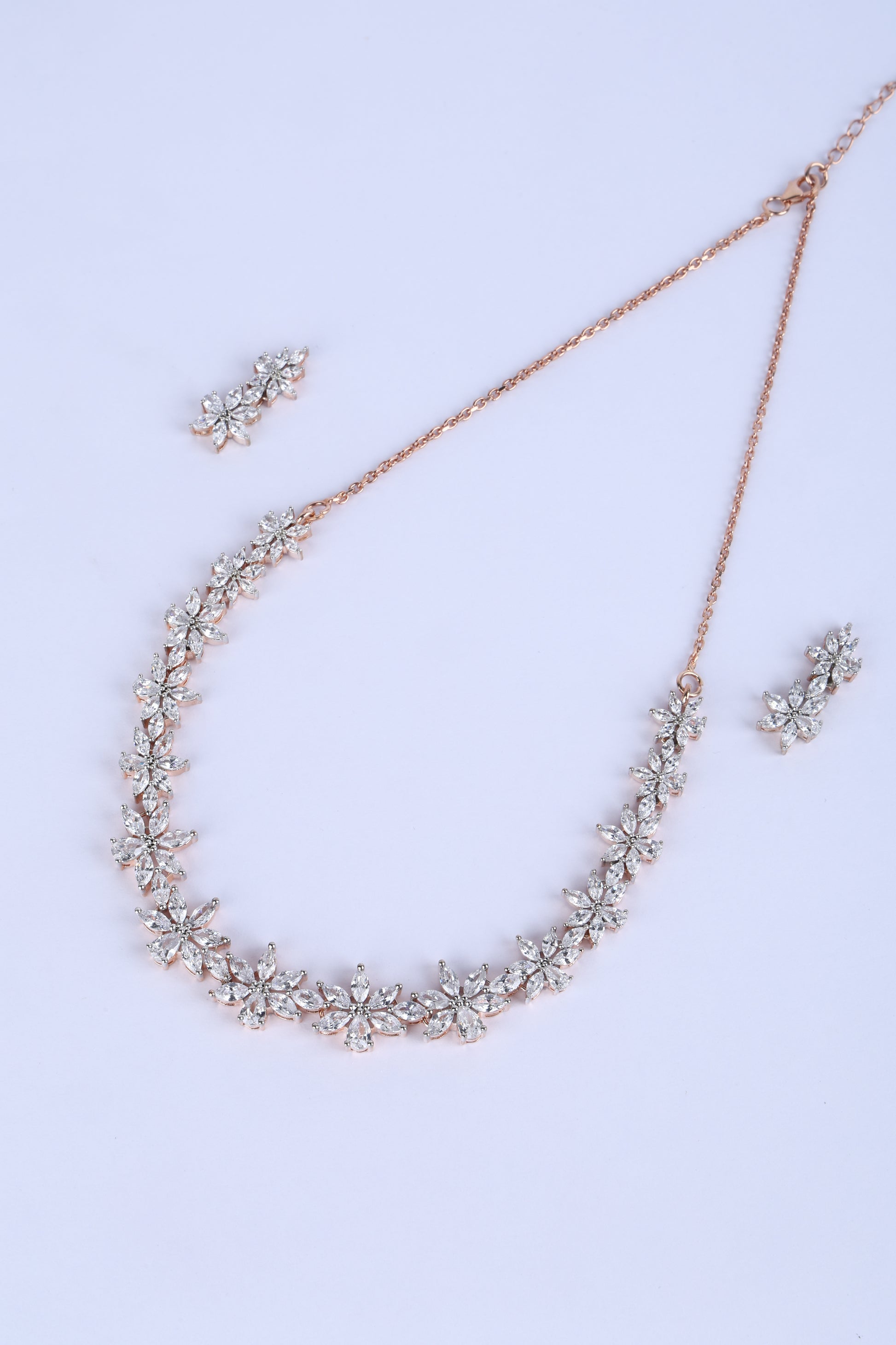 Premium Neckles with White colour Cubic Zirconia Stone