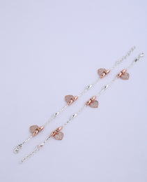 Silver Baby Anklet with White micro Stone