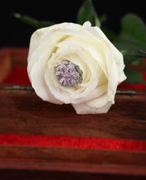 Fancy Ladies Ring with Pink colour Sapphire Stone