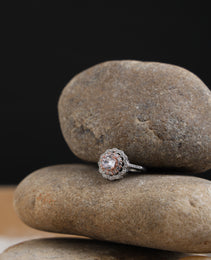 LR T Tone Ring with White colour Diamond Stone