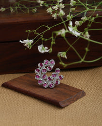 Cocktail Ring with Purple colour Amethyst Stone