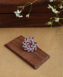 Cocktail Ring with Purple colour Amethyst Stone