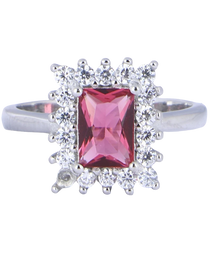 Semi Cocktail Ring with Pink colour Sapphire Stone