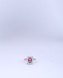 Semi Cocktail Ring with Pink colour Sapphire Stone