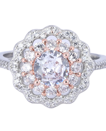 LR T Tone Ring with White colour Diamond Stone