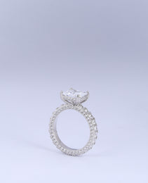 solitaire ring with White  colour Cubic  Zirconia Stone