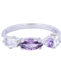 Fancy Ladies Ring with Purple colour Amethyst Stone - 15g